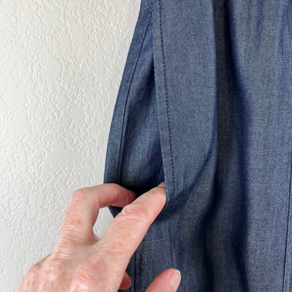 Michael Kors Indigo Blue High Rise Wide Leg Pull-On Utility Ankle Pant XL NWT - Picture 8 of 16